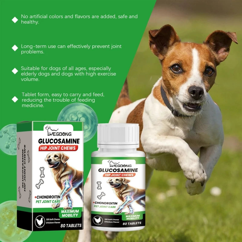 Advanced Joint Nutrition Supplements for Dog 80 Tablets Ease Arthriti Symptoms Dropshipping