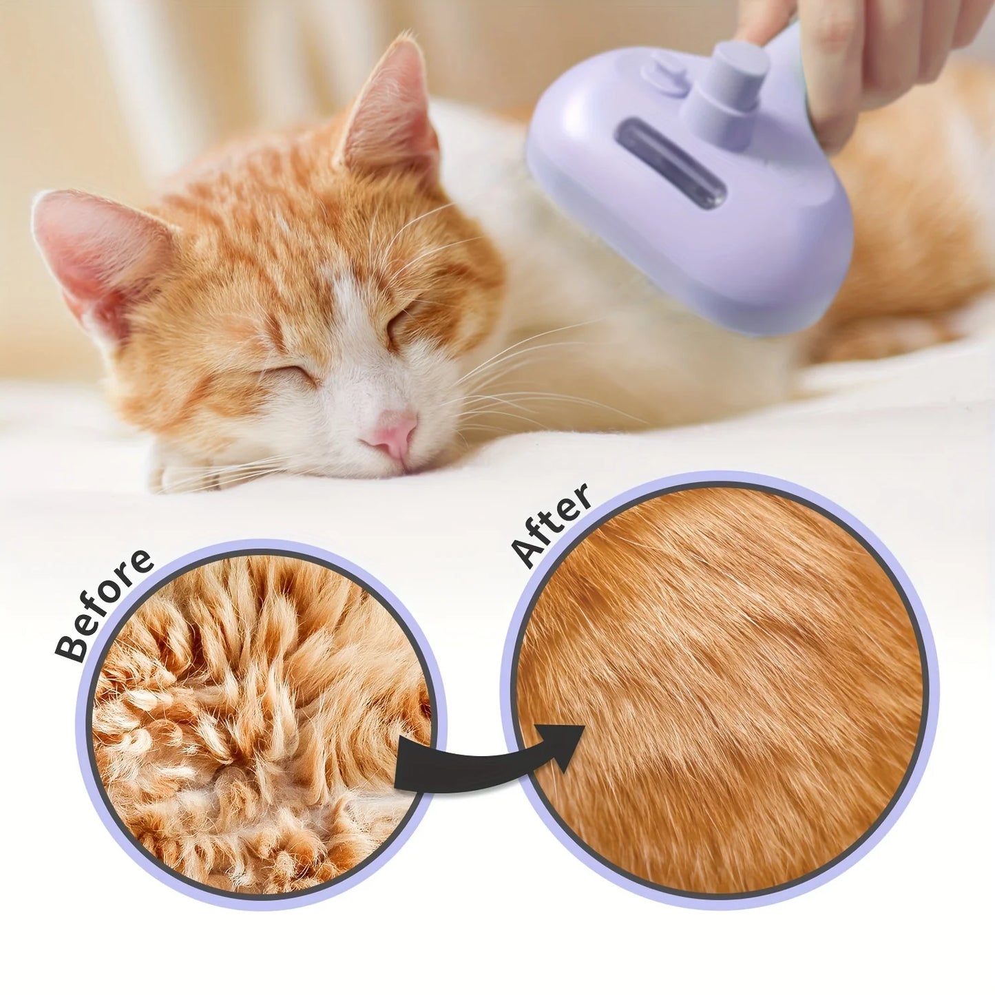 Cat Steam Brush - Steamy Pet Brush Grooming Tool For Shedding Cleaning Multifunctional Steamy Cat Pet Brush Dog Massager Brushes